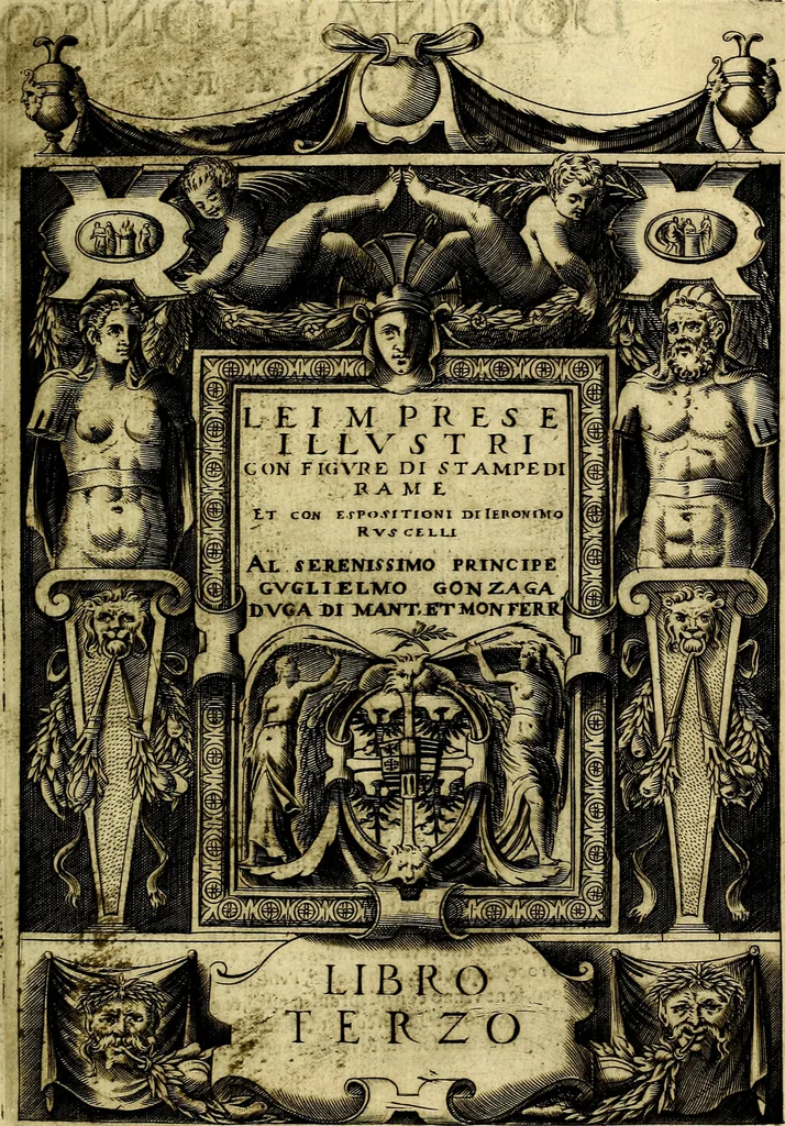 An illustration from Le imprese illustri del S.or Ieronimo Ruscelli., 1584, leaf 376