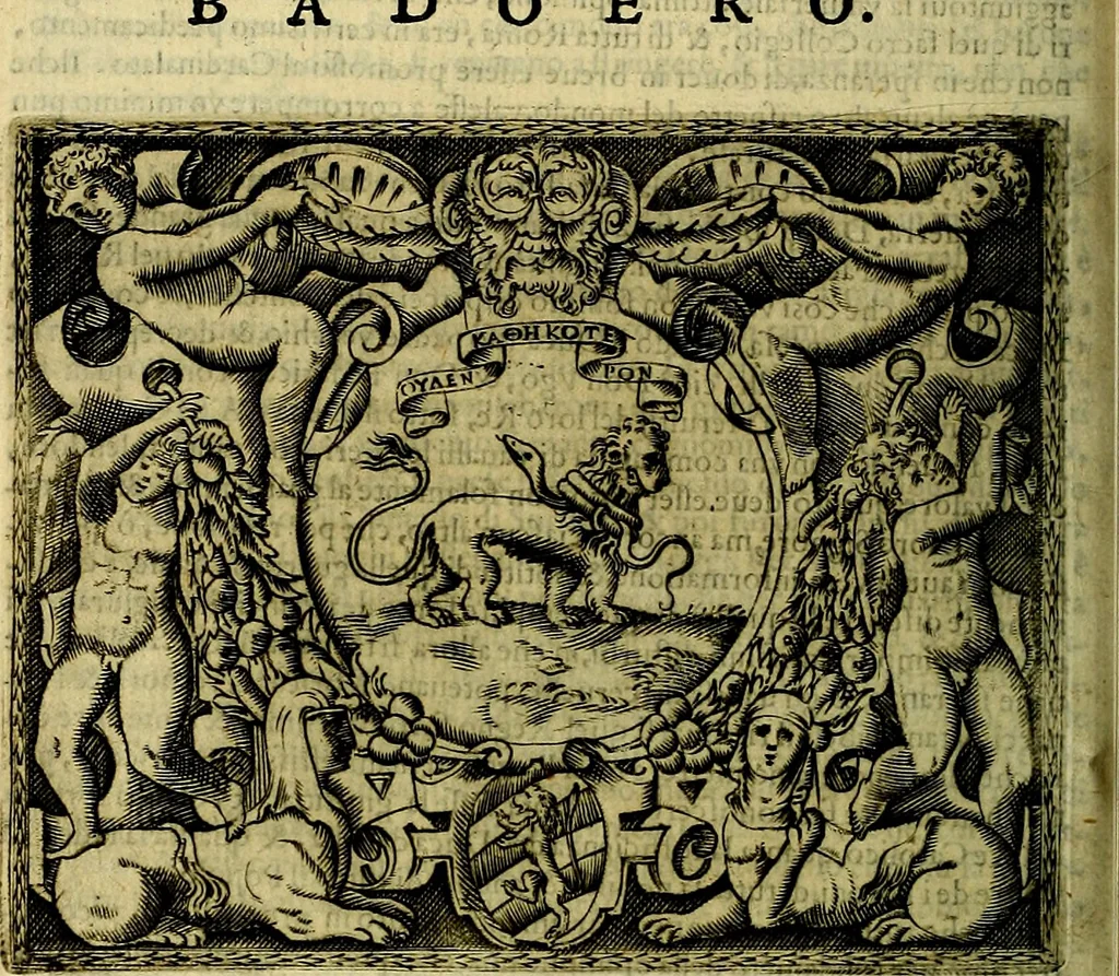 An illustration from Le imprese illustri del S.or Ieronimo Ruscelli., 1584, leaf 381