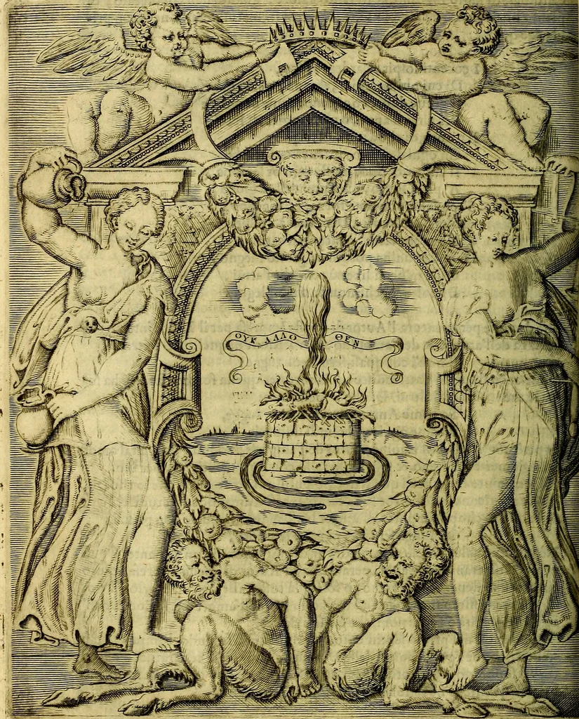 An illustration from Le imprese illustri del S.or Ieronimo Ruscelli., 1584, leaf 393