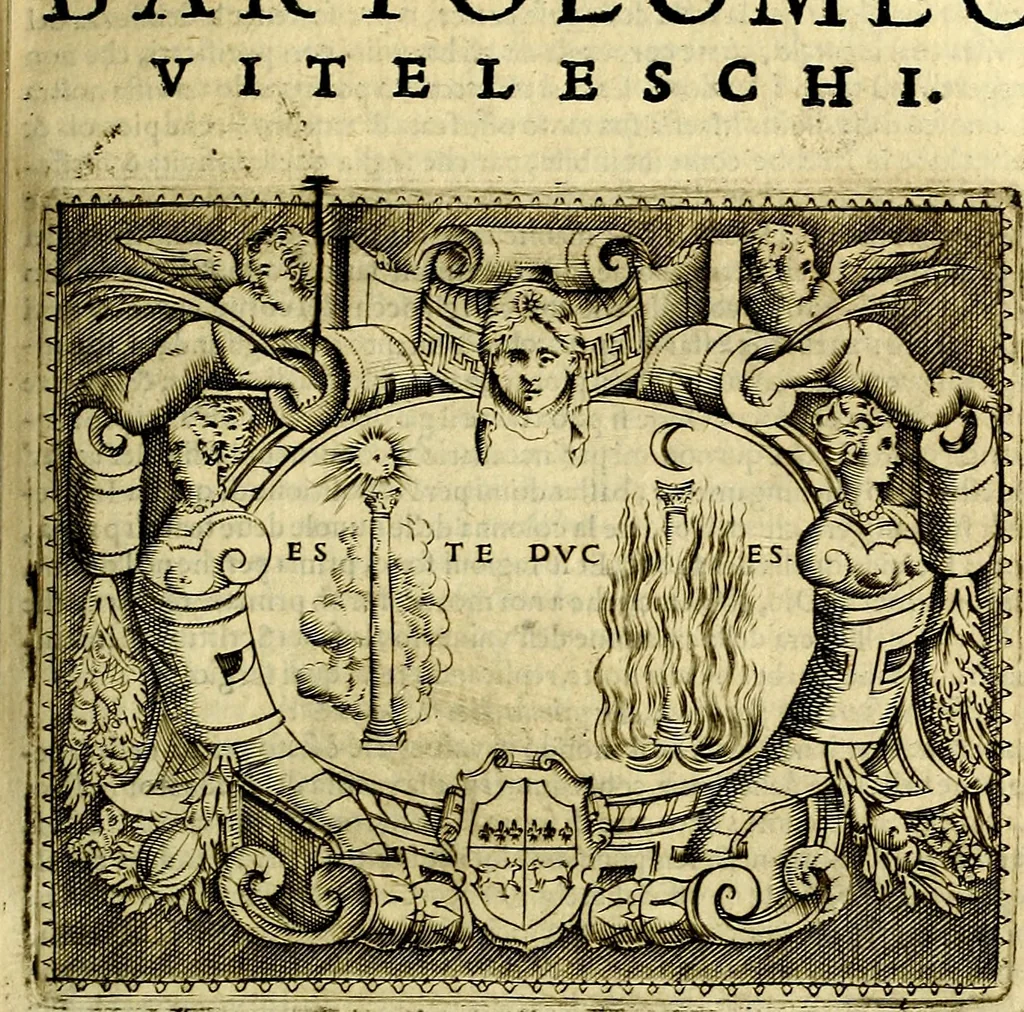 An illustration from Le imprese illustri del S.or Ieronimo Ruscelli., 1584, leaf 410