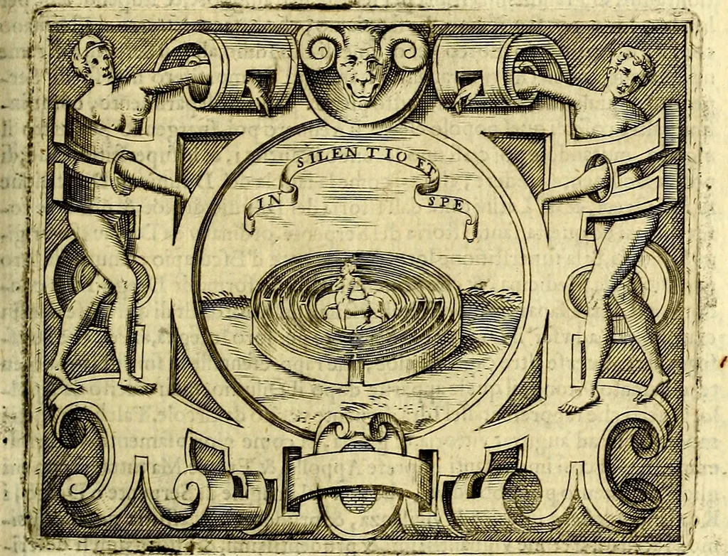 An illustration from Le imprese illustri del S.or Ieronimo Ruscelli., 1584, leaf 416