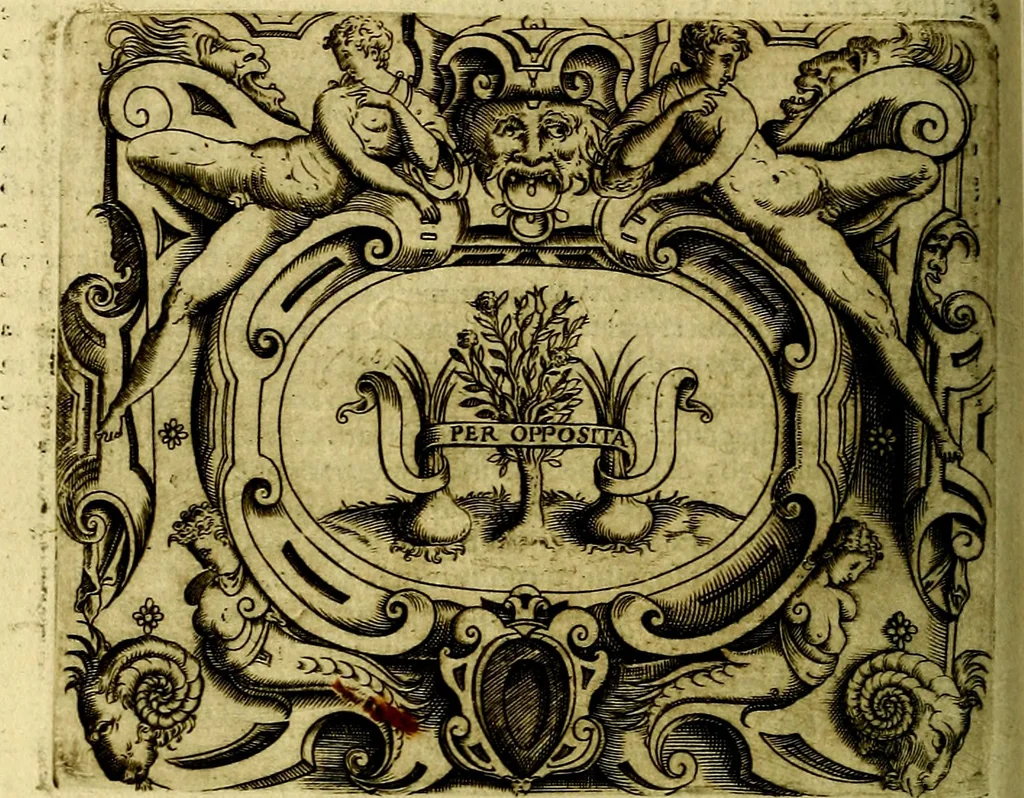 An illustration from Le imprese illustri del S.or Ieronimo Ruscelli., 1584, leaf 439