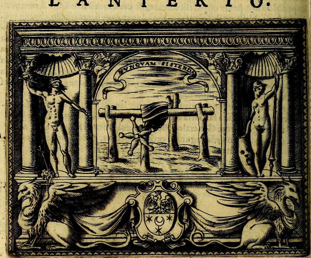 An illustration from Le imprese illustri del S.or Ieronimo Ruscelli., 1584, leaf 449