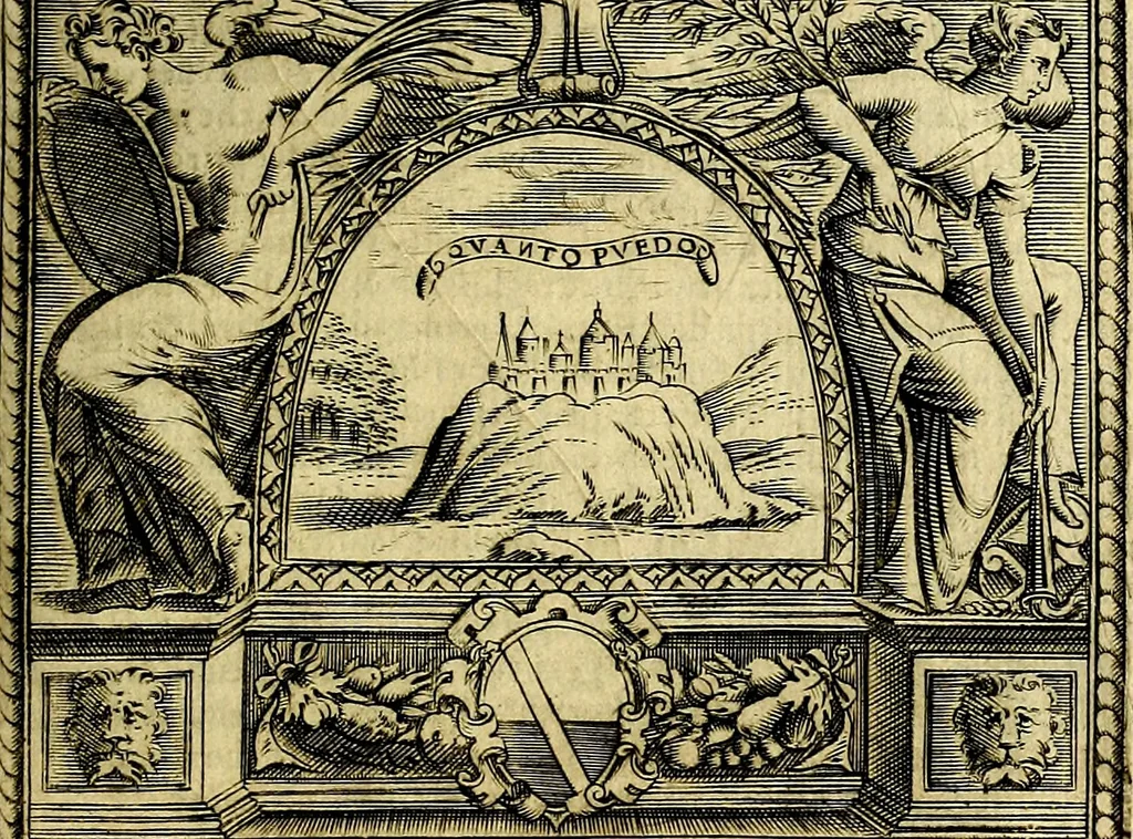 An illustration from Le imprese illustri del S.or Ieronimo Ruscelli., 1584, leaf 460