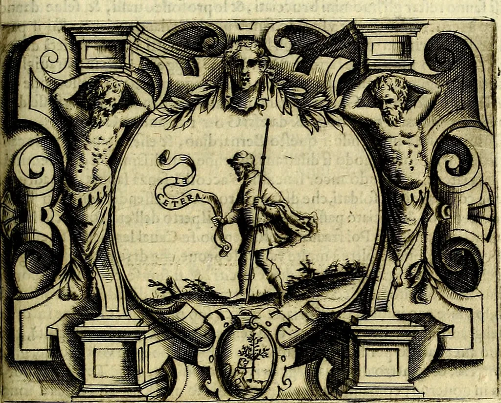 An illustration from Le imprese illustri del S.or Ieronimo Ruscelli., 1584, leaf 472