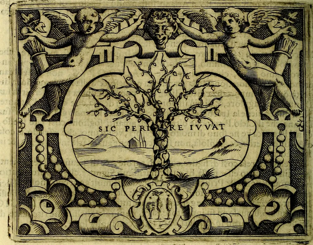 An illustration from Le imprese illustri del S.or Ieronimo Ruscelli., 1584, leaf 479