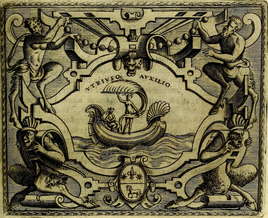 An illustration from Le imprese illustri del S.or Ieronimo Ruscelli., 1584, leaf 482