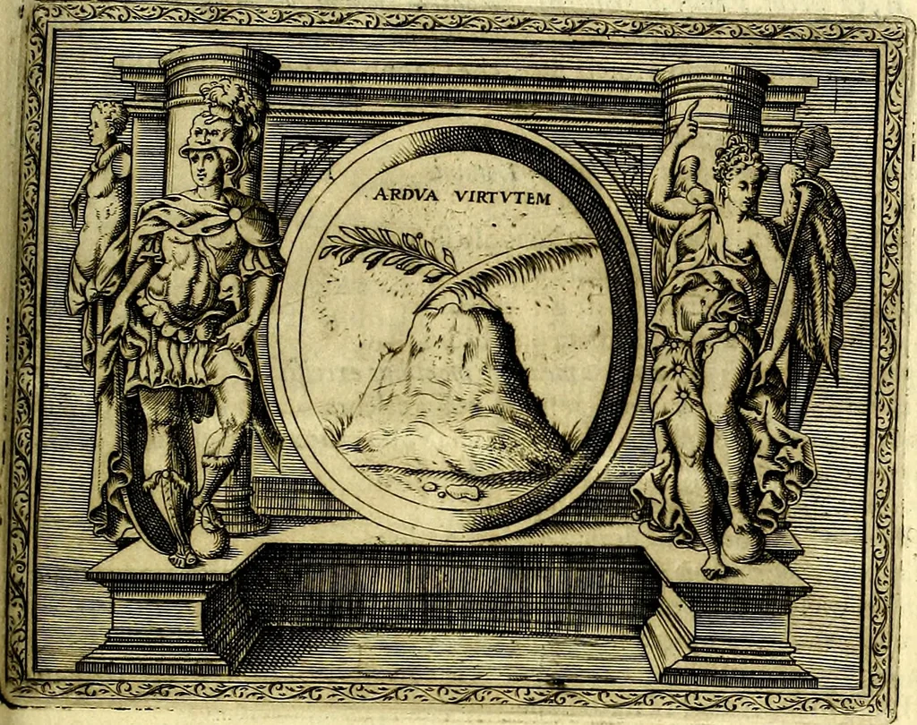 An illustration from Le imprese illustri del S.or Ieronimo Ruscelli., 1584, leaf 502