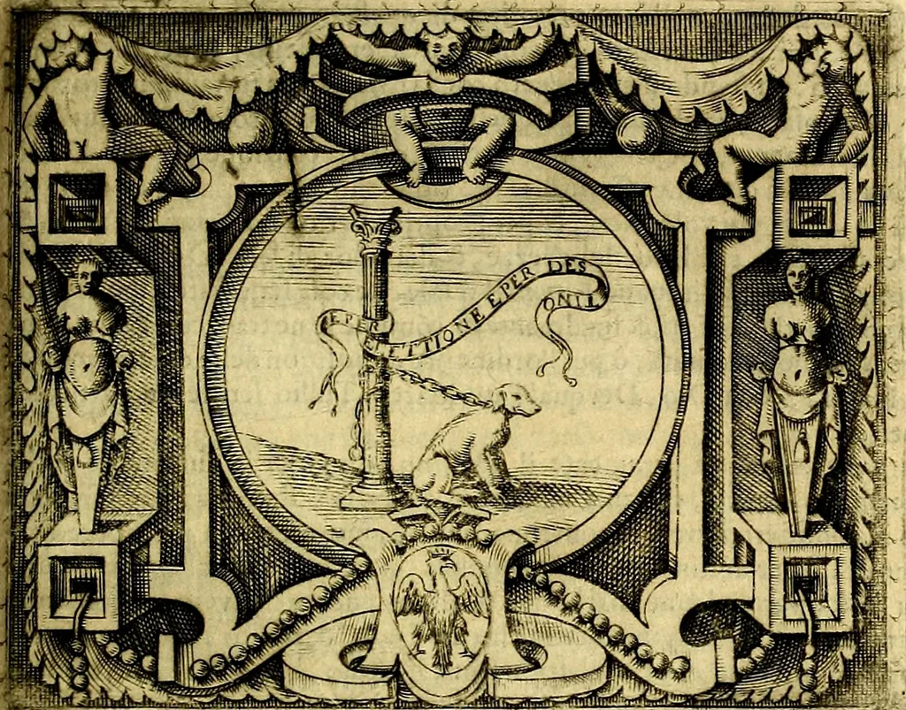 An illustration from Le imprese illustri del S.or Ieronimo Ruscelli., 1584, leaf 506