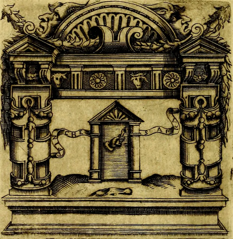 An illustration from Le imprese illustri del S.or Ieronimo Ruscelli., 1584, leaf 509