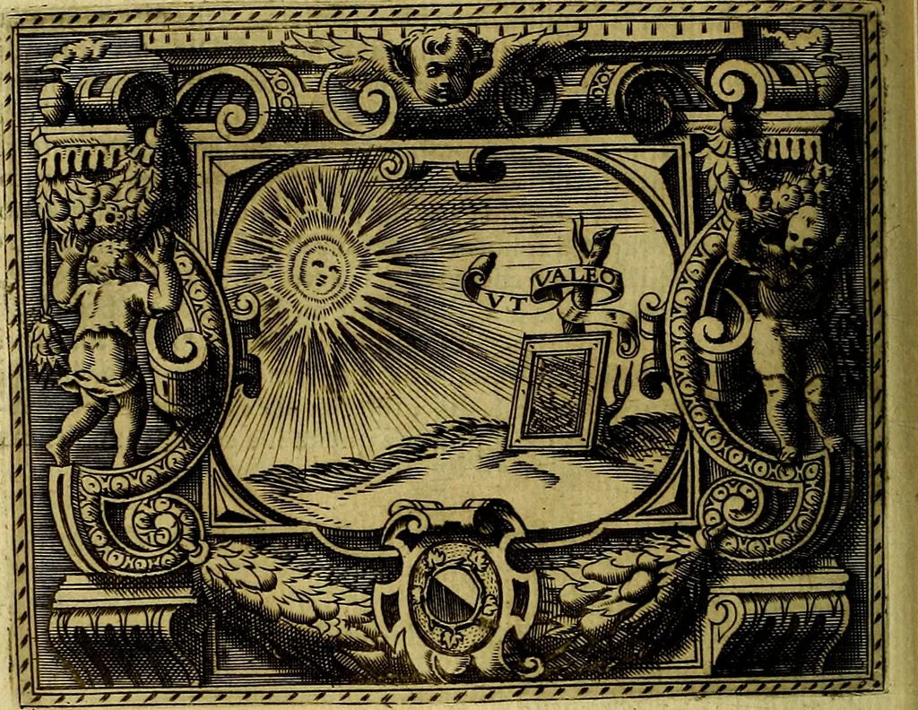 An illustration from Le imprese illustri del S.or Ieronimo Ruscelli., 1584, leaf 555