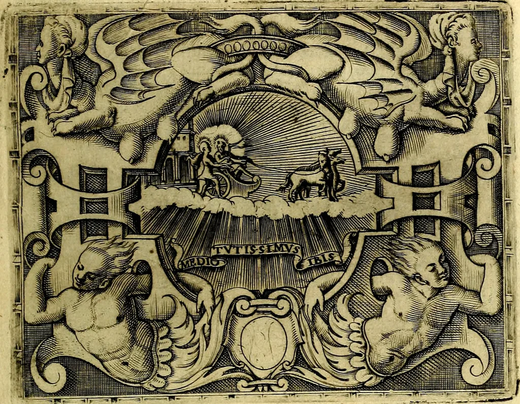 An illustration from Le imprese illustri del S.or Ieronimo Ruscelli., 1584, leaf 56
