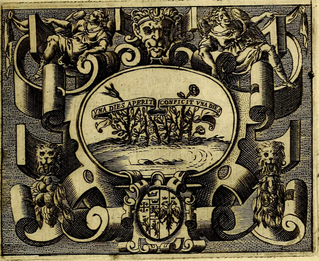An illustration from Le imprese illustri del S.or Ieronimo Ruscelli., 1584, leaf 560