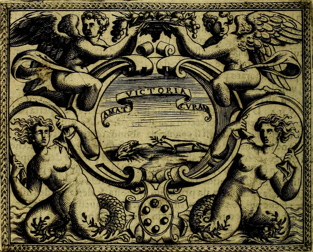 An illustration from Le imprese illustri del S.or Ieronimo Ruscelli., 1584, leaf 563