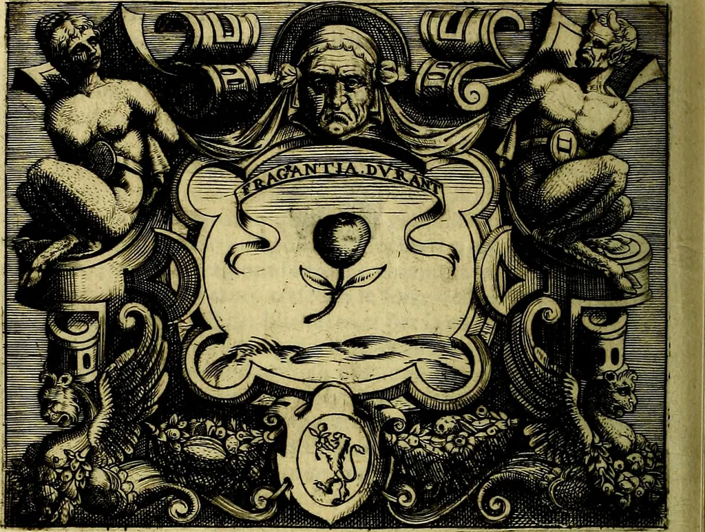 An illustration from Le imprese illustri del S.or Ieronimo Ruscelli., 1584, leaf 569