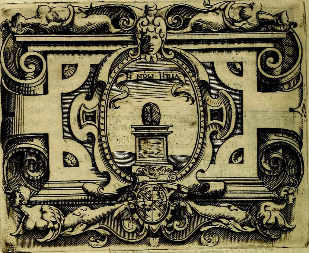 An illustration from Le imprese illustri del S.or Ieronimo Ruscelli., 1584, leaf 593