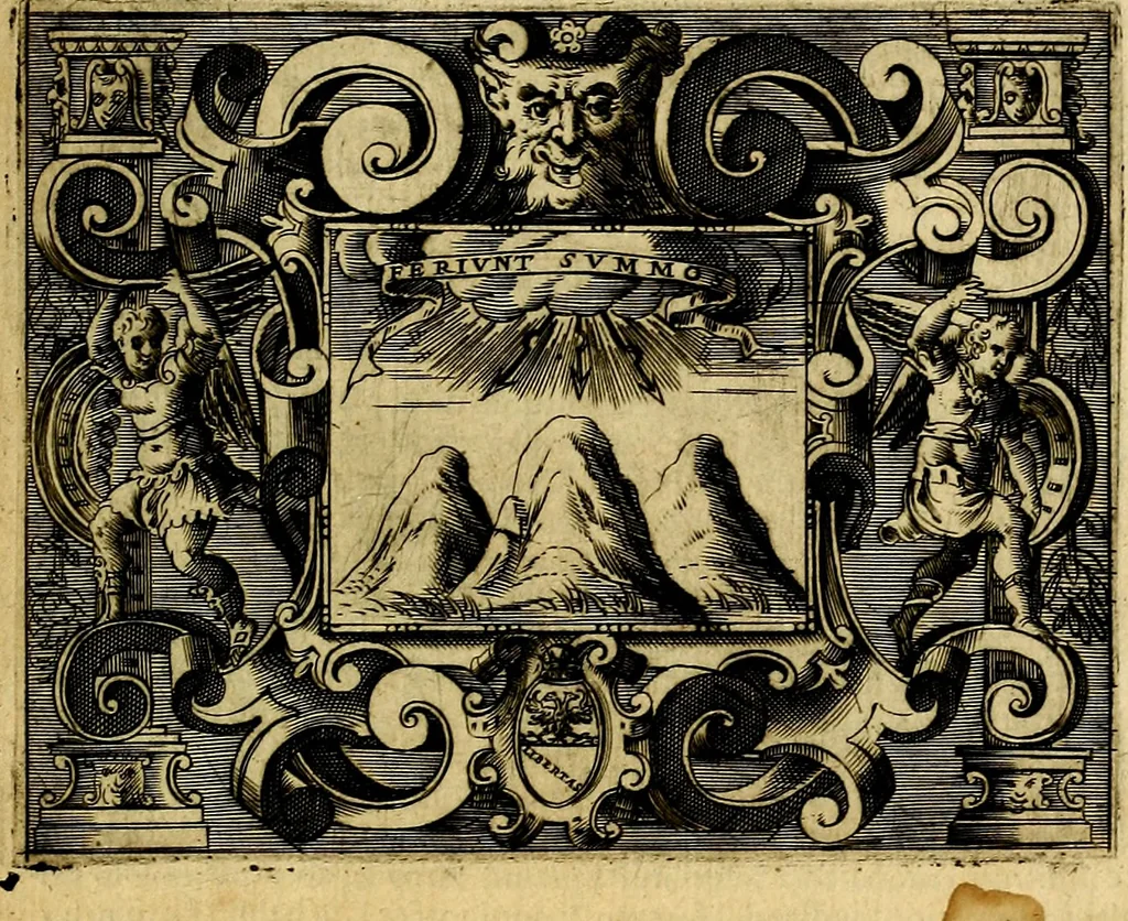 An illustration from Le imprese illustri del S.or Ieronimo Ruscelli., 1584, leaf 612