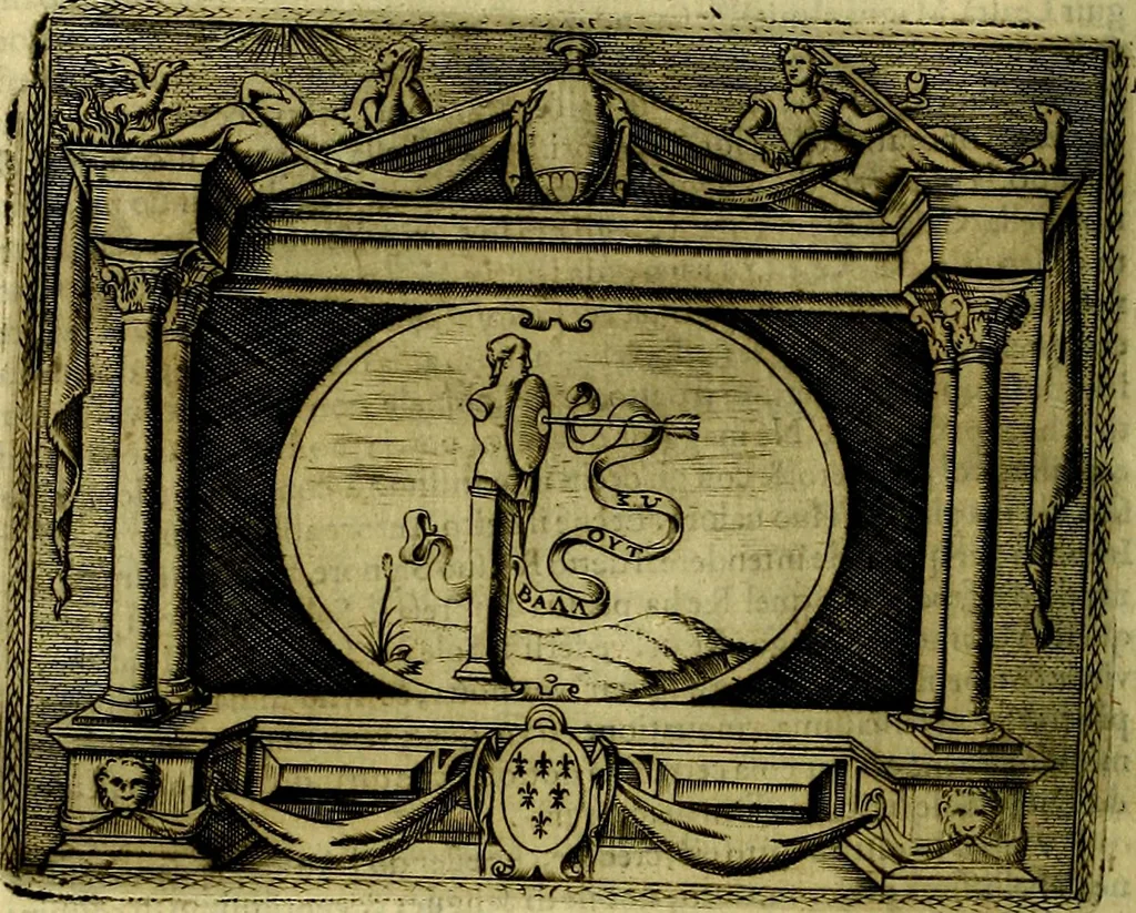 An illustration from Le imprese illustri del S.or Ieronimo Ruscelli., 1584, leaf 71