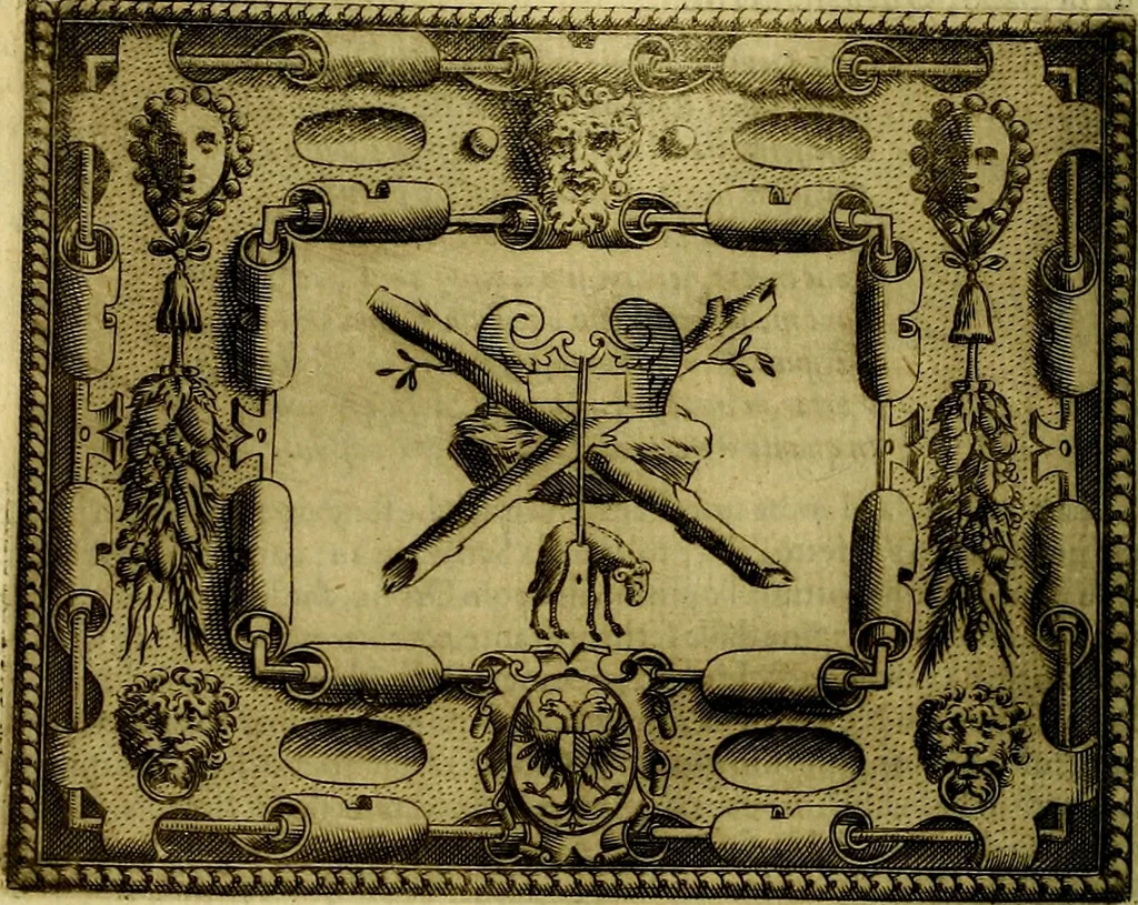 An illustration from Le imprese illustri del S.or Ieronimo Ruscelli., 1584, leaf 129