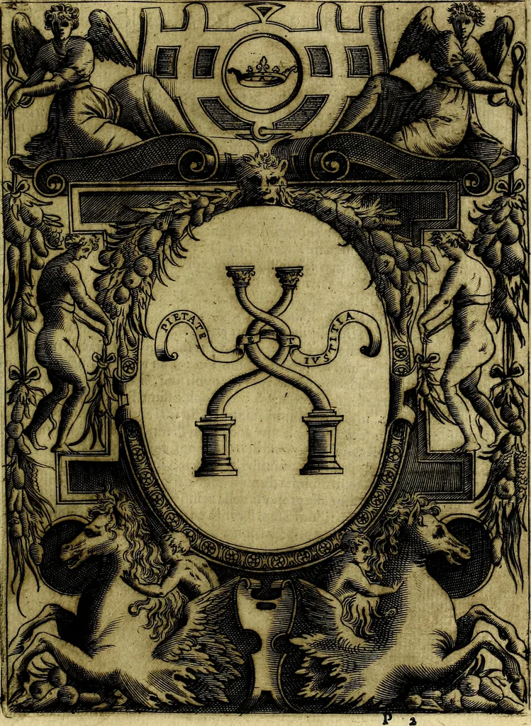 An illustration from Le imprese illustri del S.or Ieronimo Ruscelli., 1584, leaf 146