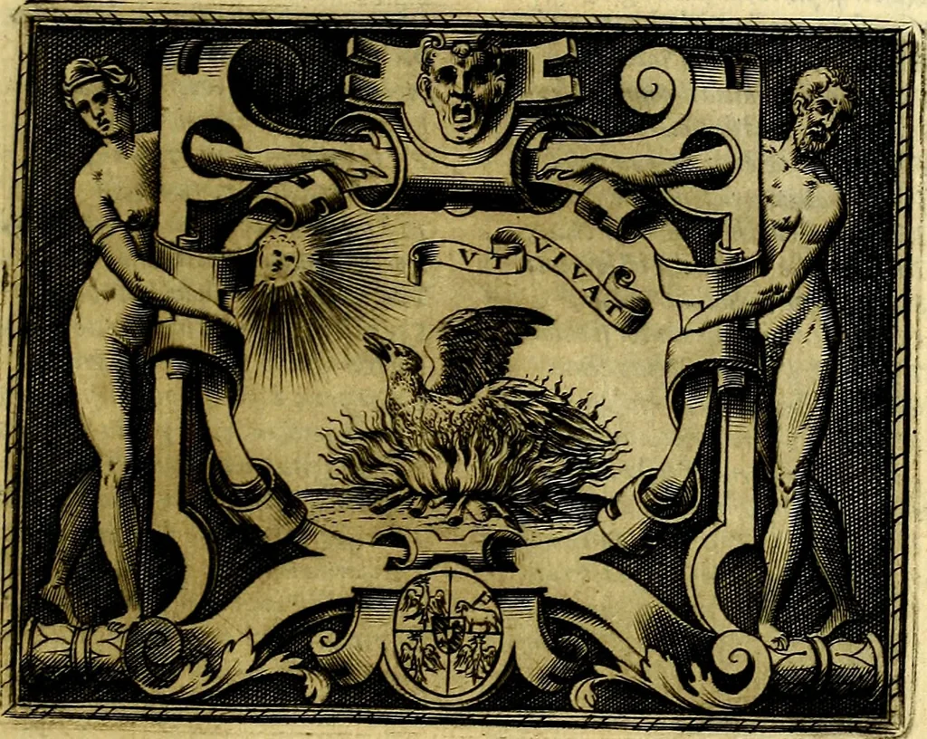 An illustration from Le imprese illustri del S.or Ieronimo Ruscelli., 1584, leaf 168