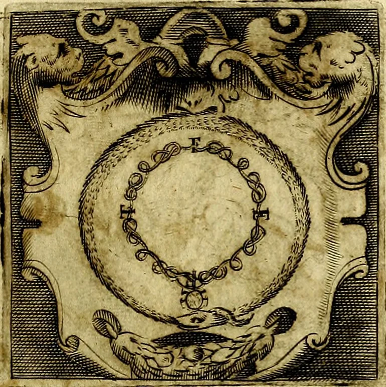 An illustration from Le imprese illustri del S.or Ieronimo Ruscelli., 1584, leaf 182