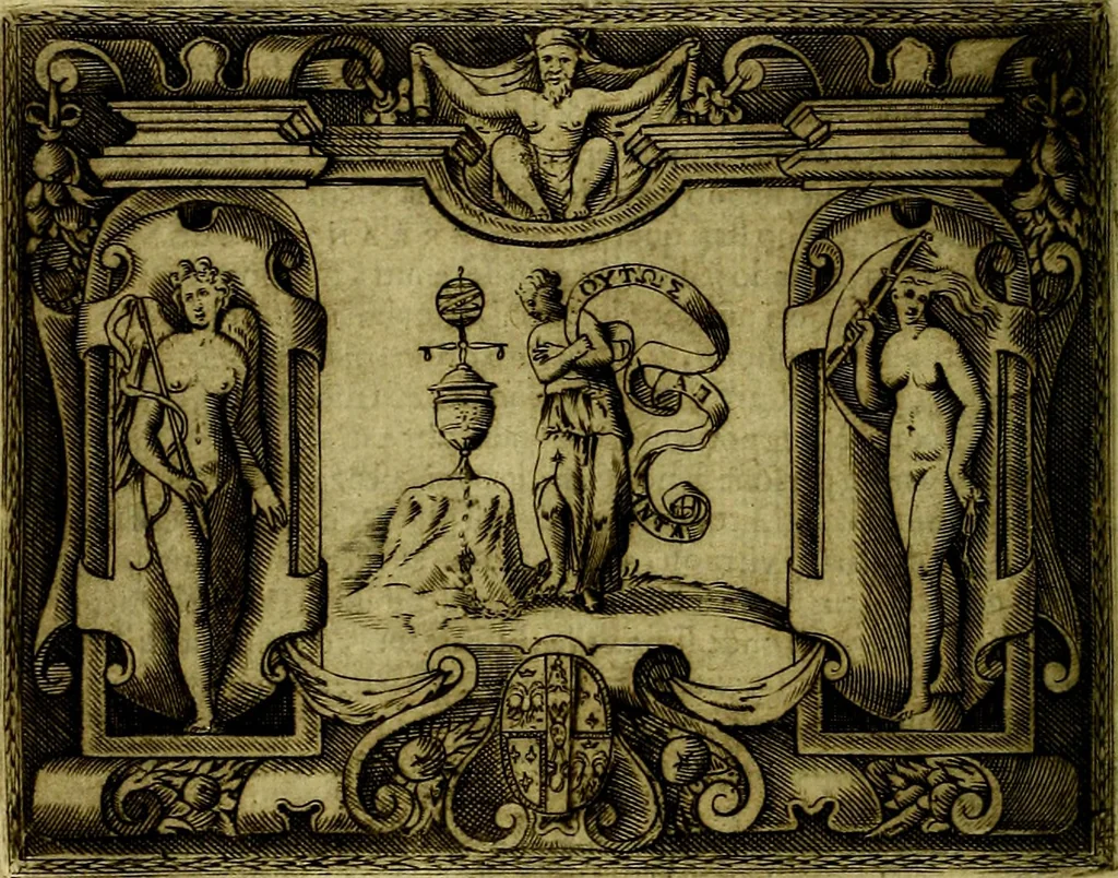 An illustration from Le imprese illustri del S.or Ieronimo Ruscelli., 1584, leaf 187