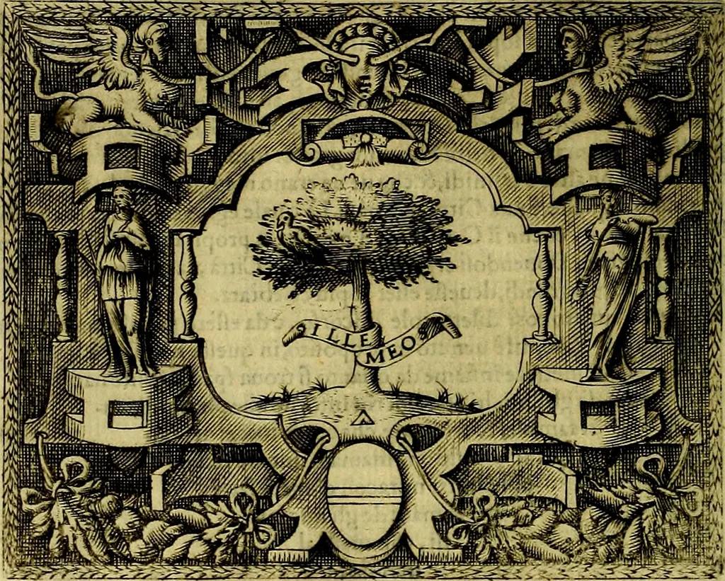 An illustration from Le imprese illustri del S.or Ieronimo Ruscelli., 1584, leaf 201