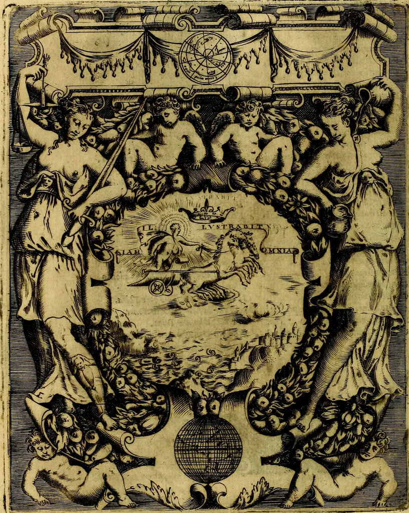 An illustration from Le imprese illustri del S.or Ieronimo Ruscelli., 1584, leaf 221