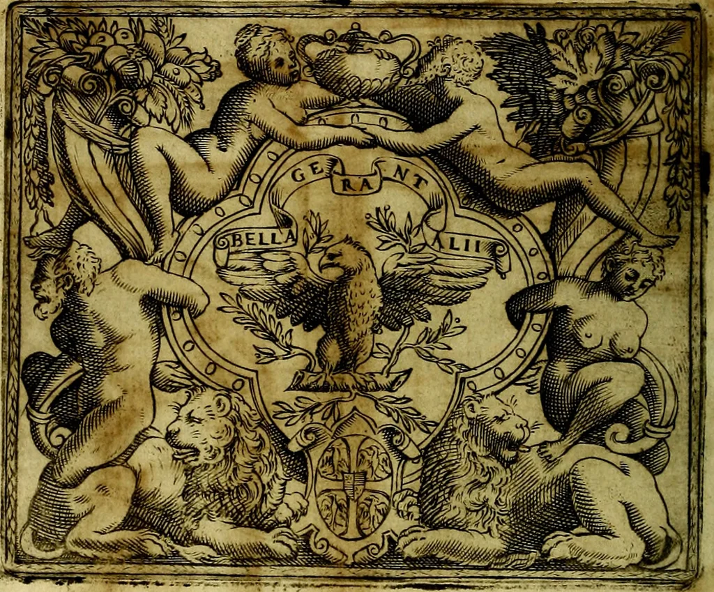 An illustration from Le imprese illustri del S.or Ieronimo Ruscelli., 1584, leaf 229