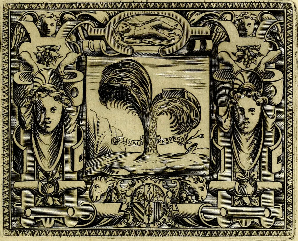 An illustration from Le imprese illustri del S.or Ieronimo Ruscelli., 1584, leaf 240