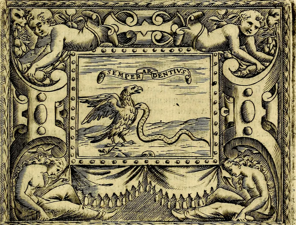 An illustration from Le imprese illustri del S.or Ieronimo Ruscelli., 1584, leaf 264