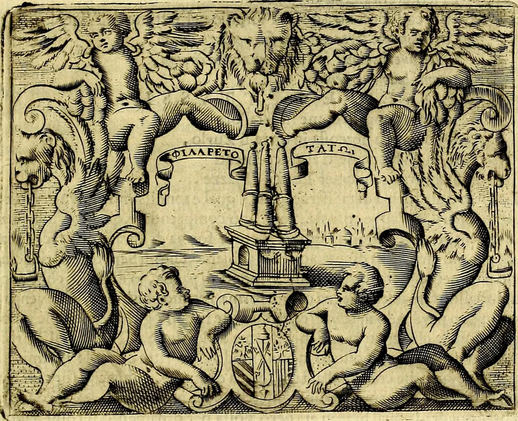 An illustration from Le imprese illustri del S.or Ieronimo Ruscelli., 1584, leaf 270