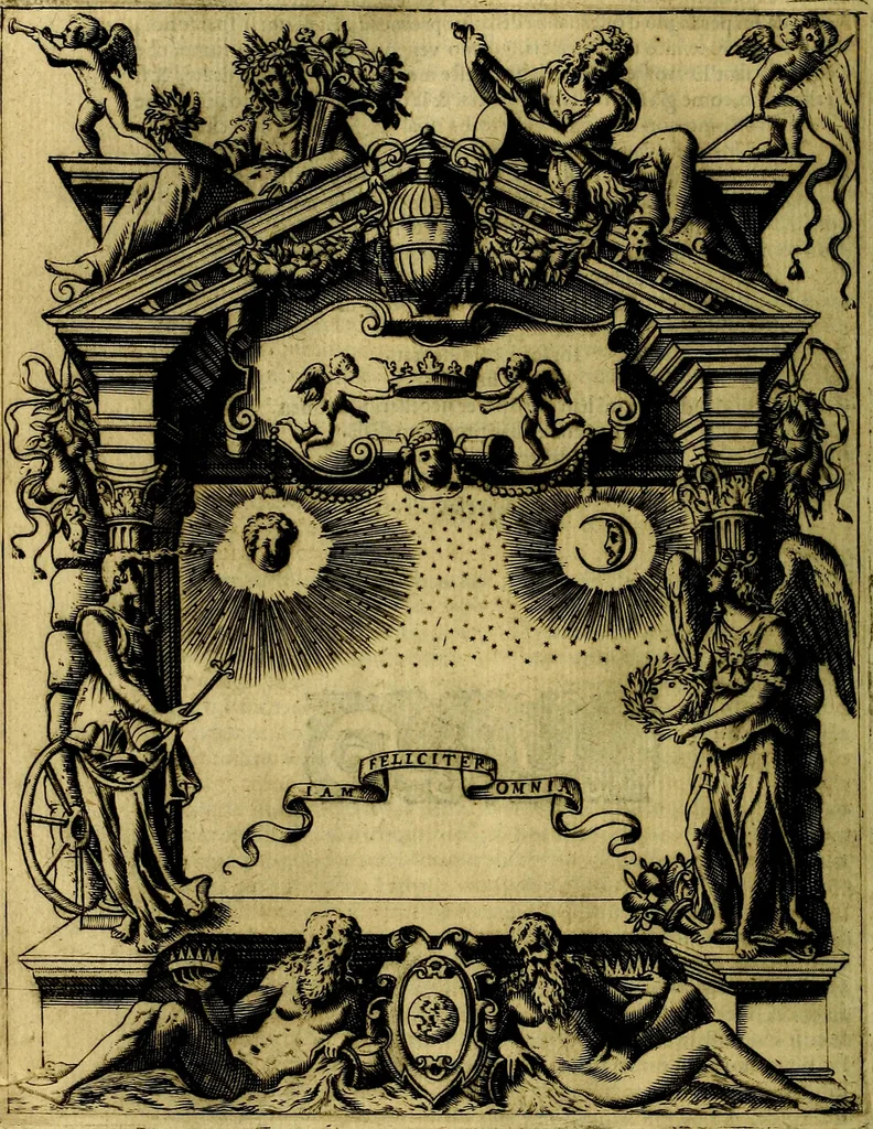 An illustration from Le imprese illustri del S.or Ieronimo Ruscelli., 1584, leaf 293
