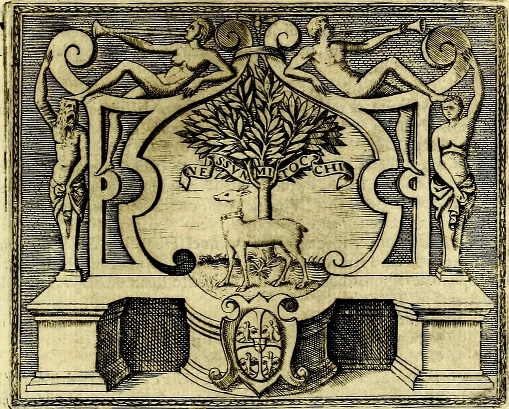 An illustration from Le imprese illustri del S.or Ieronimo Ruscelli., 1584, leaf 304
