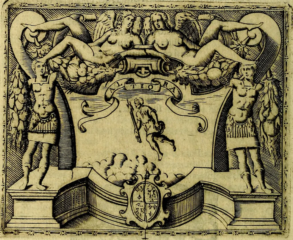 An illustration from Le imprese illustri del S.or Ieronimo Ruscelli., 1584, leaf 309