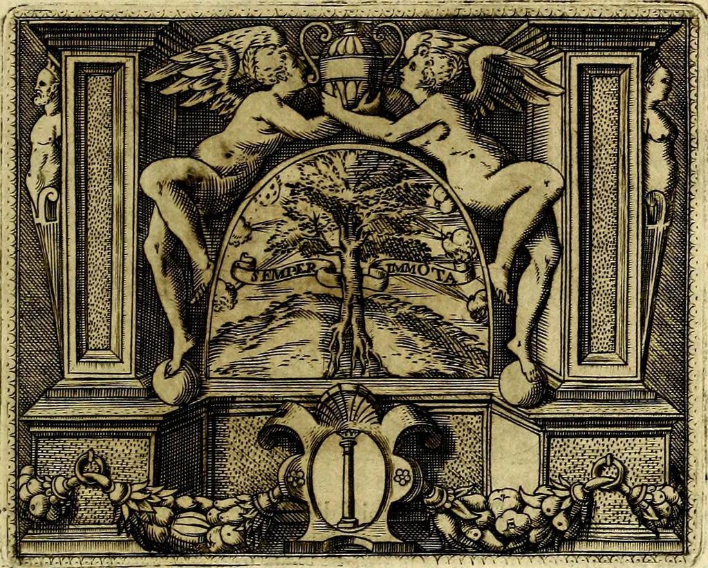 An illustration from Le imprese illustri del S.or Ieronimo Ruscelli., 1584, leaf 312