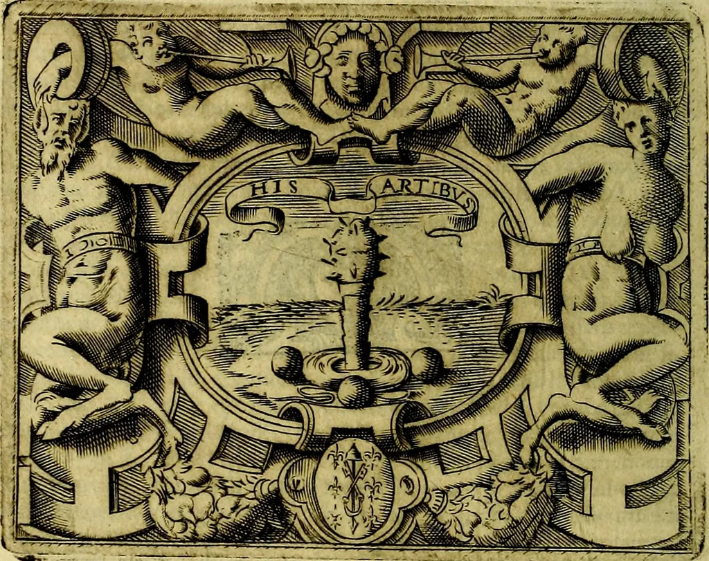 An illustration from Le imprese illustri del S.or Ieronimo Ruscelli., 1584, leaf 335