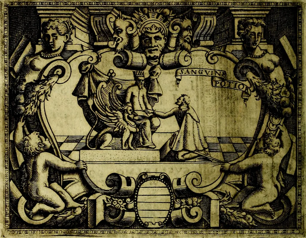 An illustration from Le imprese illustri del S.or Ieronimo Ruscelli., 1584, leaf 375