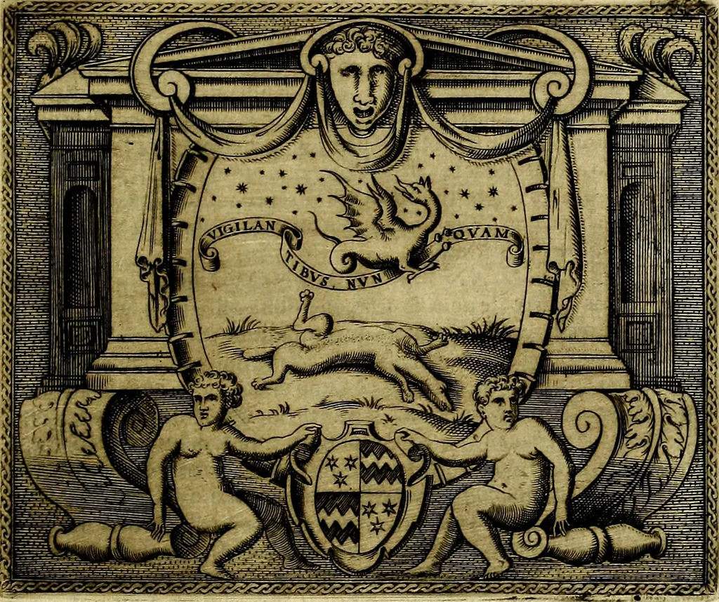 An illustration from Le imprese illustri del S.or Ieronimo Ruscelli., 1584, leaf 404