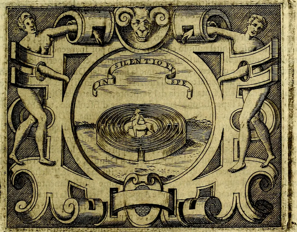 An illustration from Le imprese illustri del S.or Ieronimo Ruscelli., 1584, leaf 414