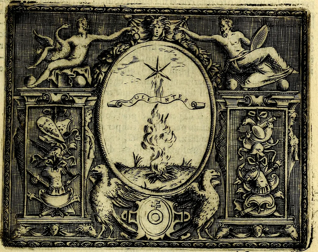 An illustration from Le imprese illustri del S.or Ieronimo Ruscelli., 1584, leaf 428