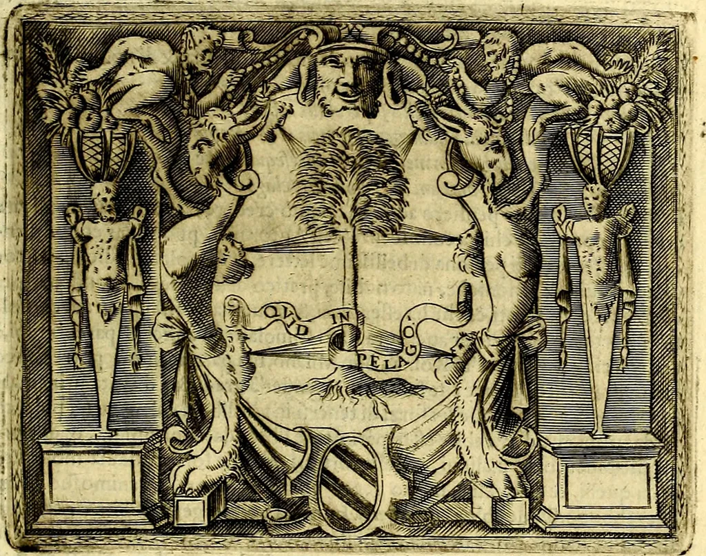 An illustration from Le imprese illustri del S.or Ieronimo Ruscelli., 1584, leaf 434