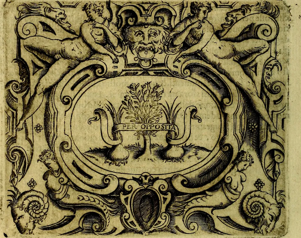 An illustration from Le imprese illustri del S.or Ieronimo Ruscelli., 1584, leaf 437