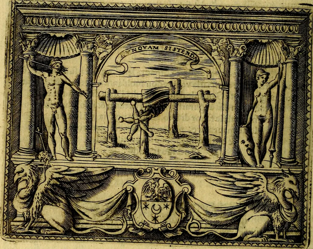 An illustration from Le imprese illustri del S.or Ieronimo Ruscelli., 1584, leaf 447