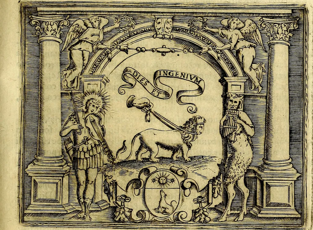 An illustration from Le imprese illustri del S.or Ieronimo Ruscelli., 1584, leaf 450