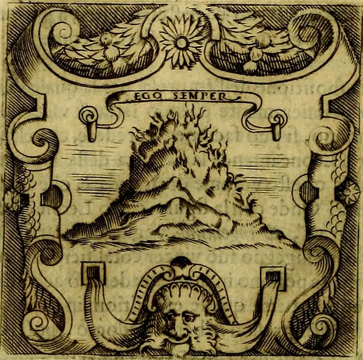 An illustration from Le imprese illustri del S.or Ieronimo Ruscelli., 1584, leaf 453