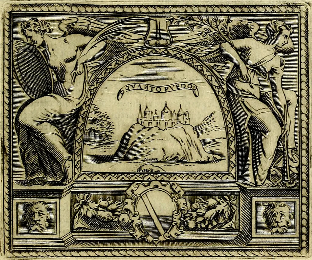 An illustration from Le imprese illustri del S.or Ieronimo Ruscelli., 1584, leaf 458