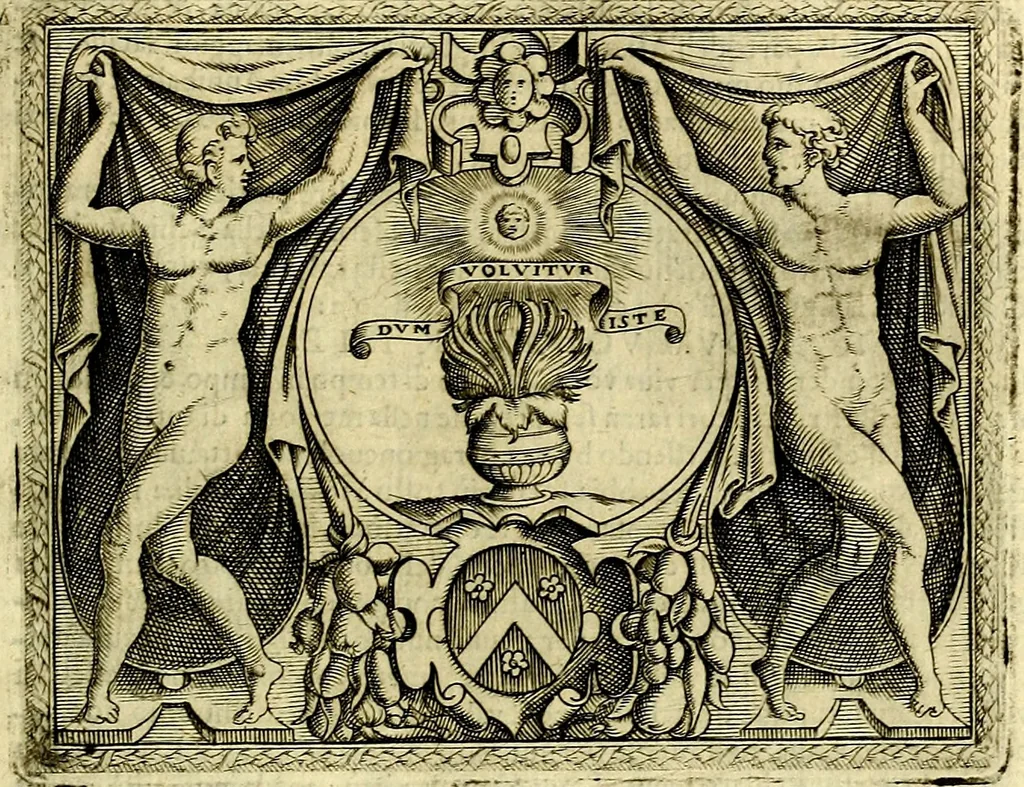 An illustration from Le imprese illustri del S.or Ieronimo Ruscelli., 1584, leaf 464