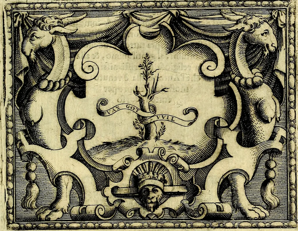 An illustration from Le imprese illustri del S.or Ieronimo Ruscelli., 1584, leaf 468